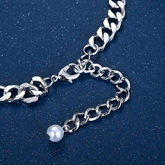 Gold Chain Necklace For Women Snake Chain Herringbone Necklace Gold Choker Neckl - Picture 6 of 7